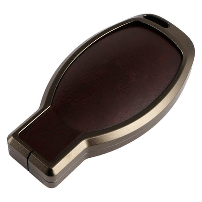 Alloy Aluminum TPU Car Key Brown Case Cover Benz GLC GLK CLS GLA CLA AMG