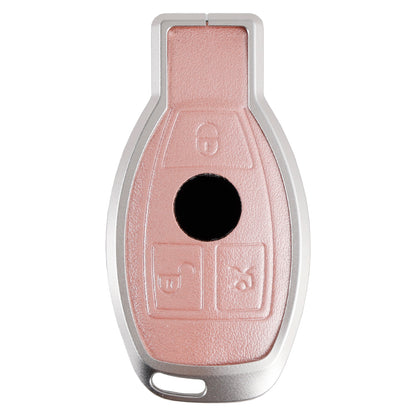 Leather Alloy Aluminum TPU Car Key Pink Case Cover Benz GLC GLK CLS GLA CLA AMG