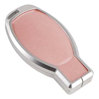 Leather Alloy Aluminum TPU Car Key Pink Case Cover Benz GLC GLK CLS GLA CLA AMG