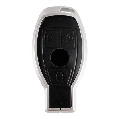 Leather Alloy Aluminum TPU Car Key Black Case Cover Benz GLC GLK CLS GLA CLA AMG