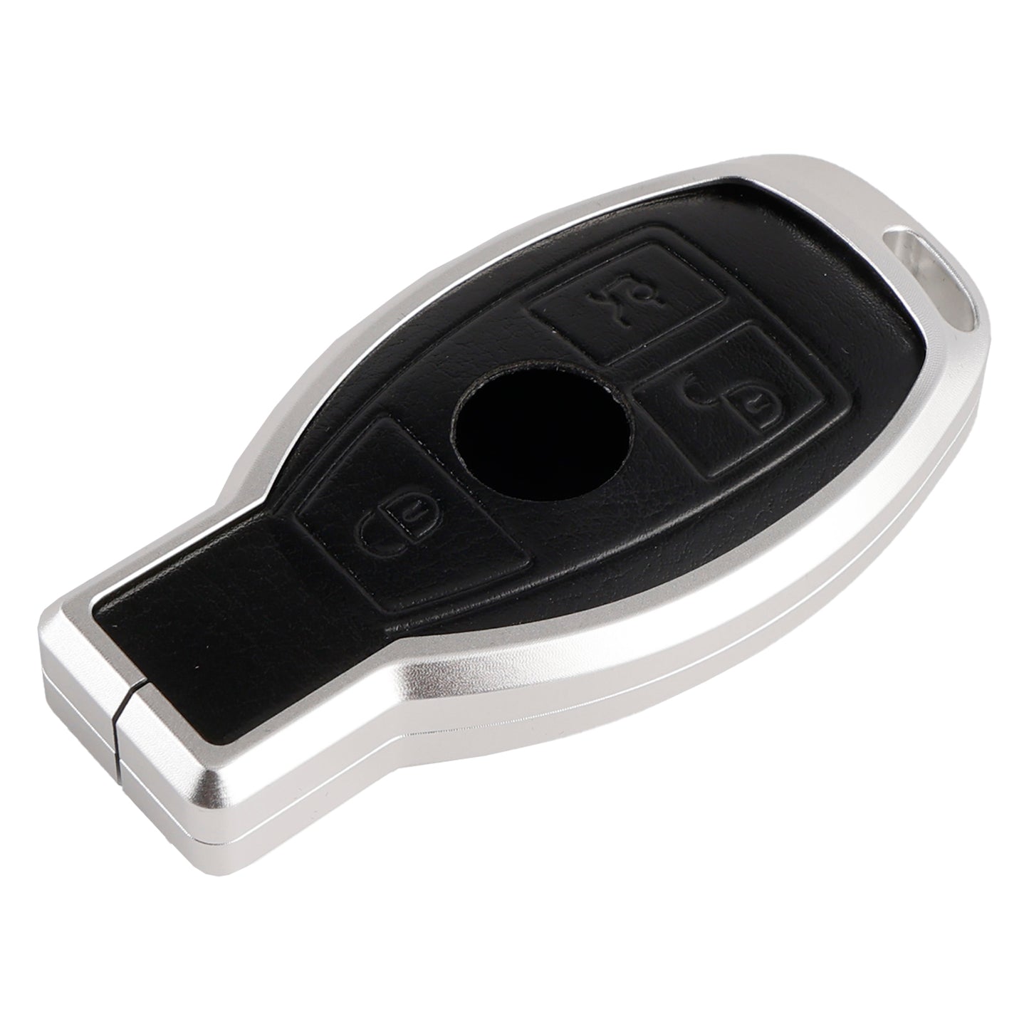 Leather Alloy Aluminum TPU Car Key Black Case Cover For Benz GLC GLK CLS GLA CLA AMG