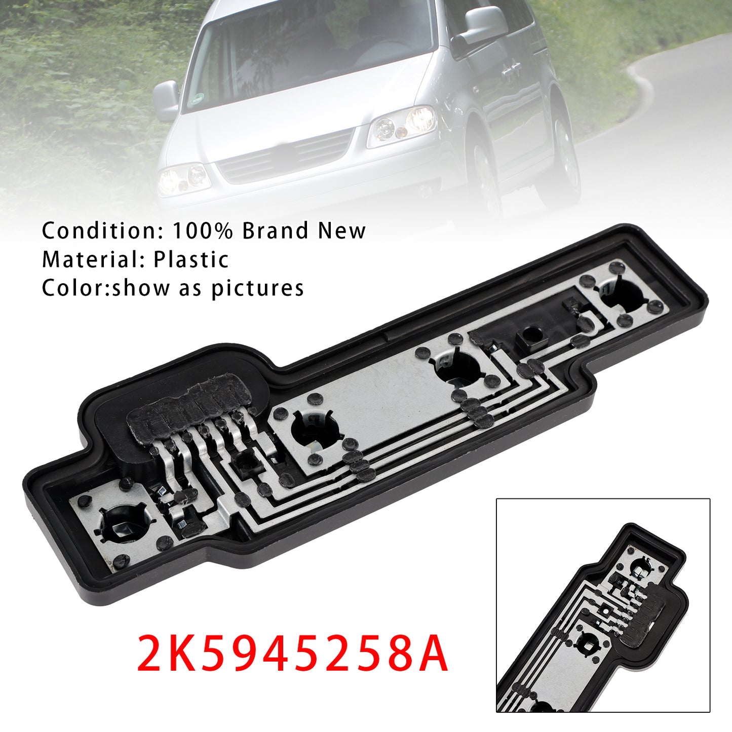 Right Rear Tail Light Bulb Holder Carrier 2K5945258A For VW Caddy 2004-2014