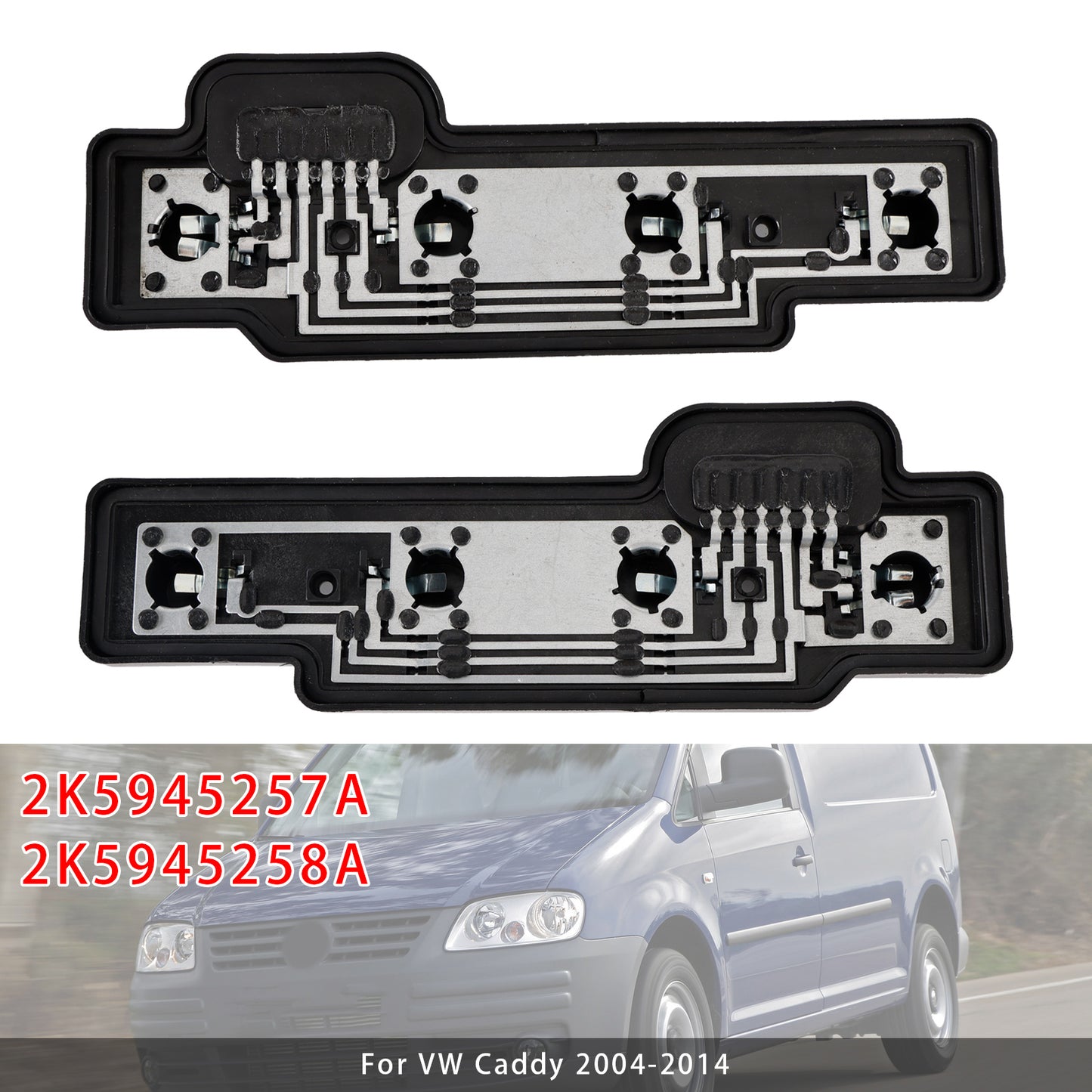Left+Right Rear Tail Light Bulb Holder Carrier 2K5945257A 2K5945258A For VW Caddy 2004-2014