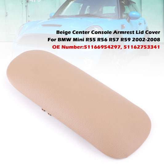 Console Armrest Cover Concle Lid Beige 51166954297 For BMW Mini Cooper 02-08