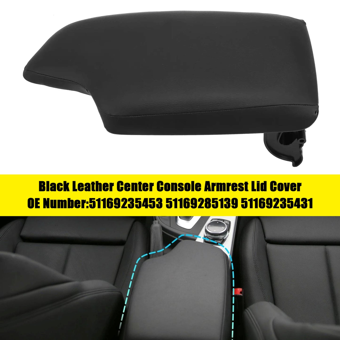 2017-2019 BMW 340i GT xDrive 51169235453 Center Console Armrest Panel