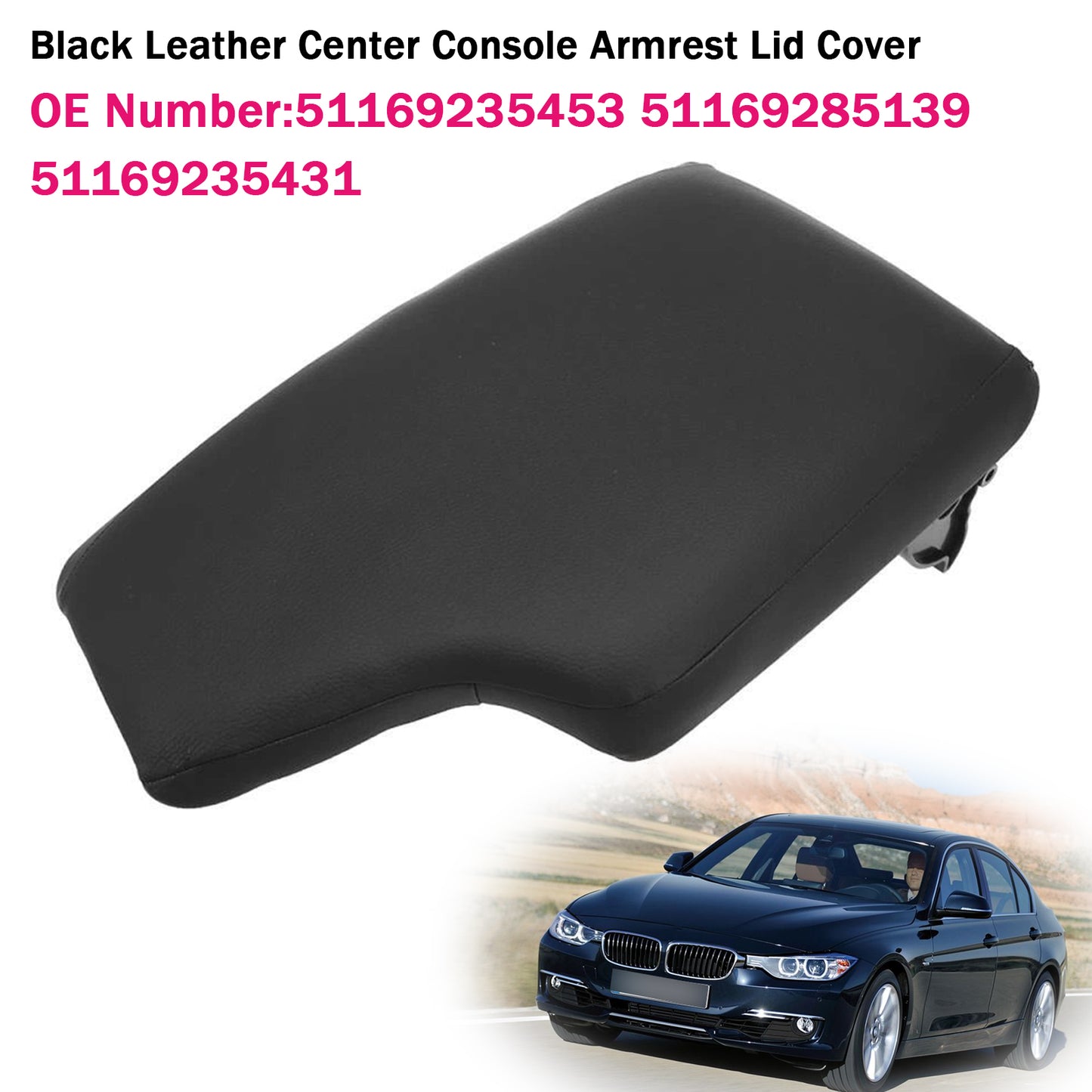 2017-2019 BMW 340i GT xDrive 51169235453 Center Console Armrest Panel