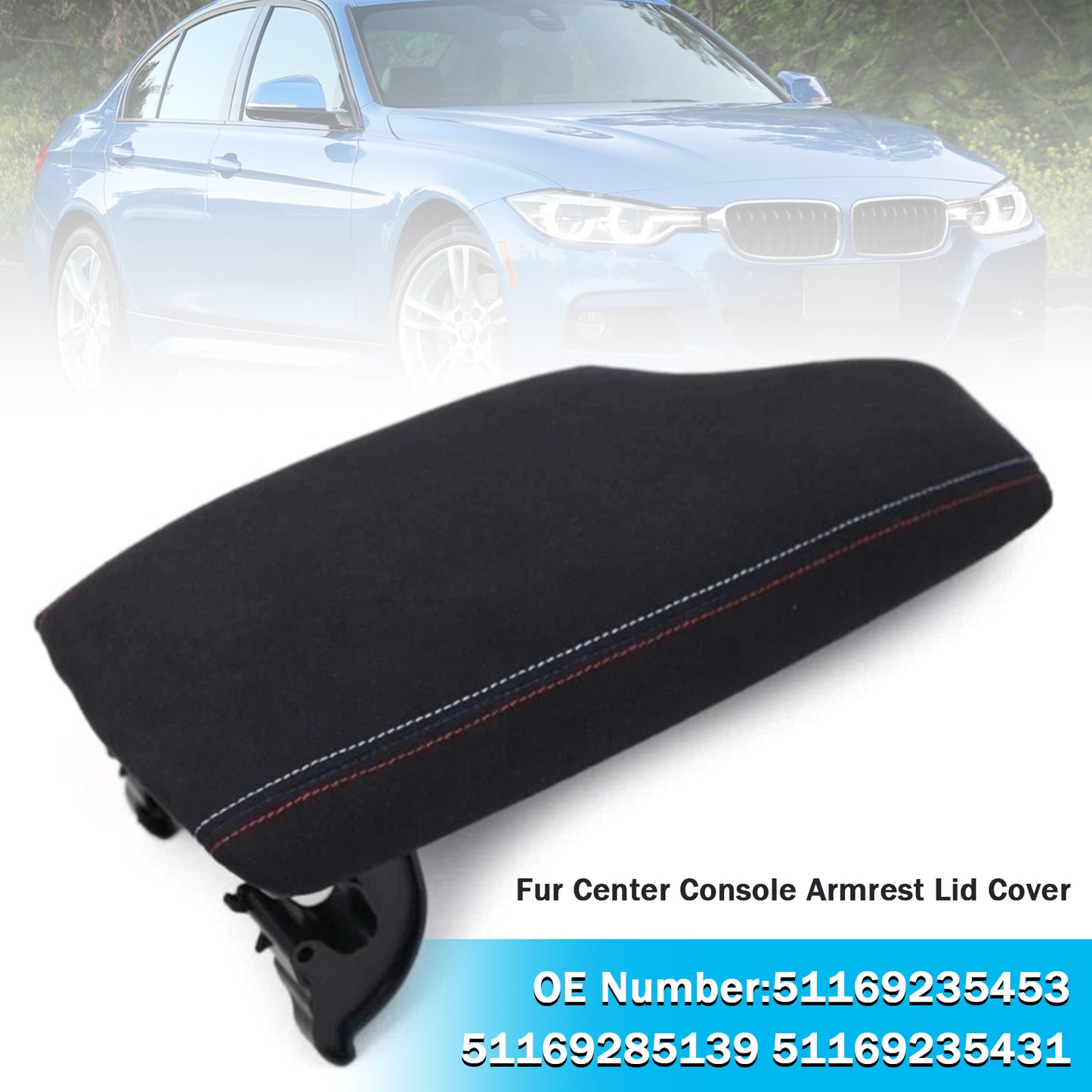 2017-2019 BMW 330i xDrive 51169235453 Fur Center Console Armrest Panel