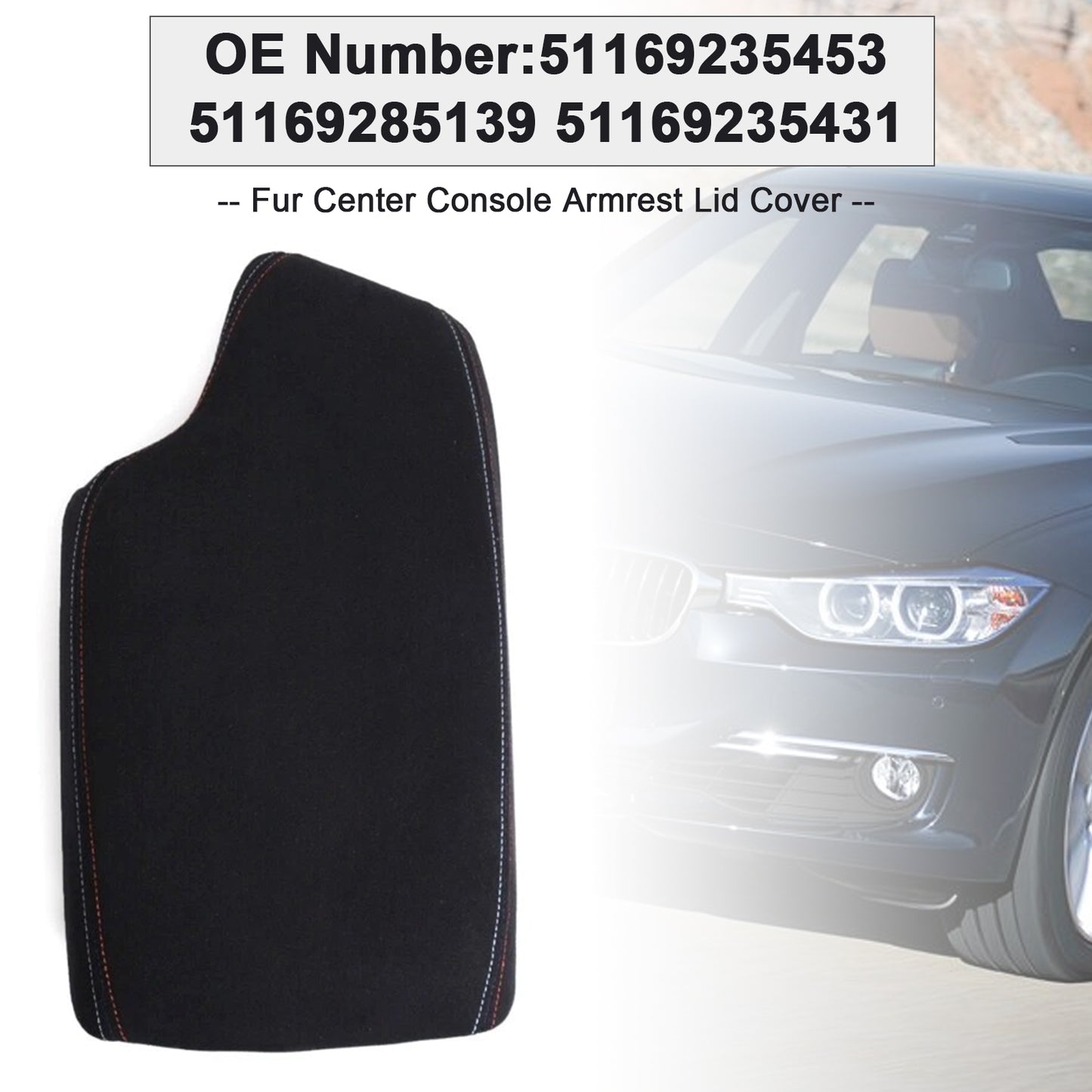 2017-2019 BMW 330i xDrive 51169235453 Fur Center Console Armrest Panel