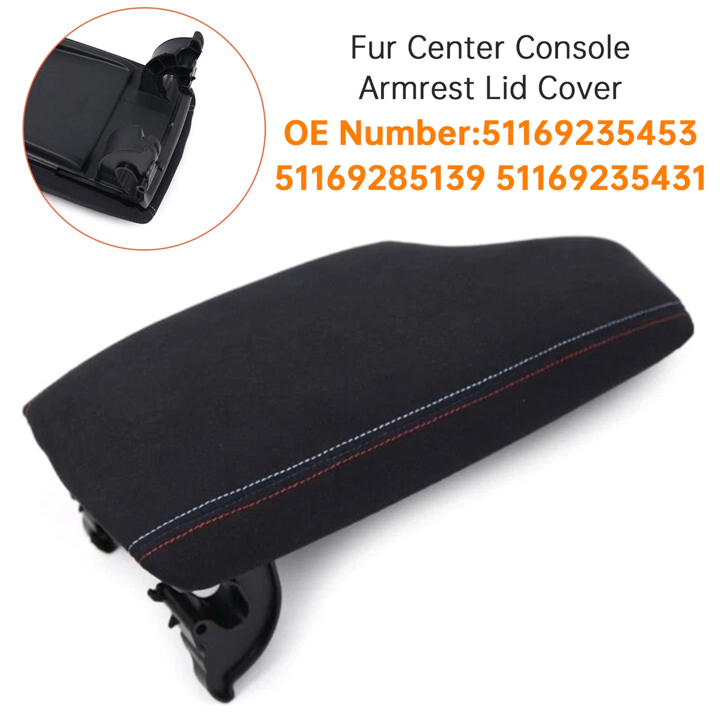 2017-2019 BMW 330i xDrive 51169235453 Fur Center Console Armrest Panel