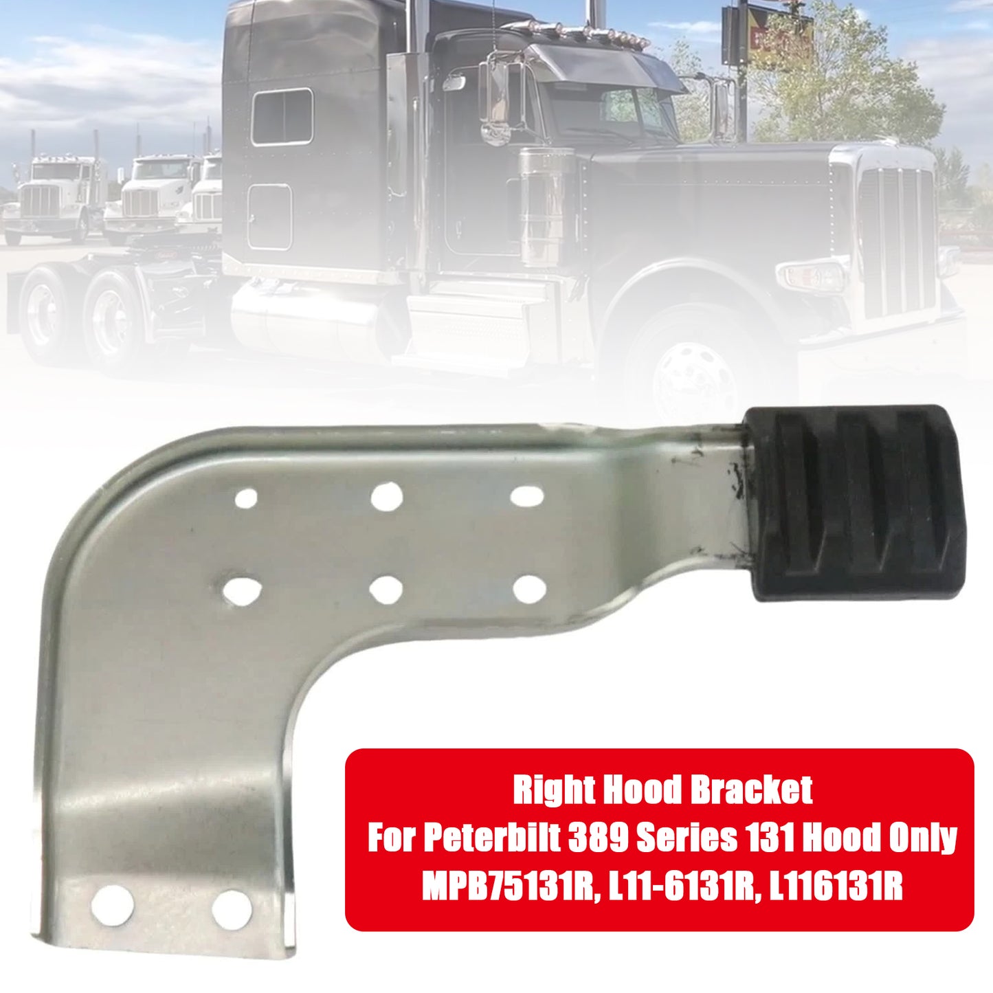 Right Hood Brackets Set Peterbilt 389 131 MPB75131L MPB75131R