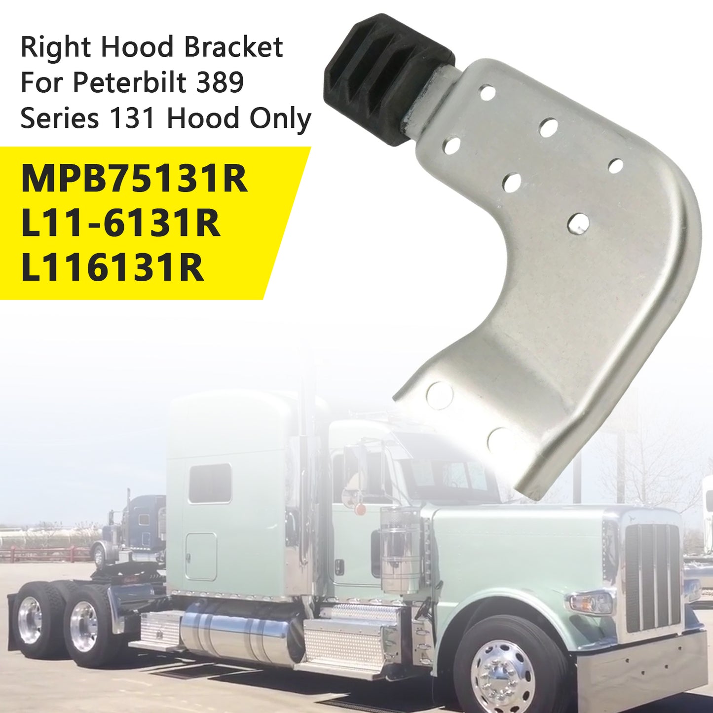 Right Hood Brackets Set Peterbilt 389 131 MPB75131L MPB75131R