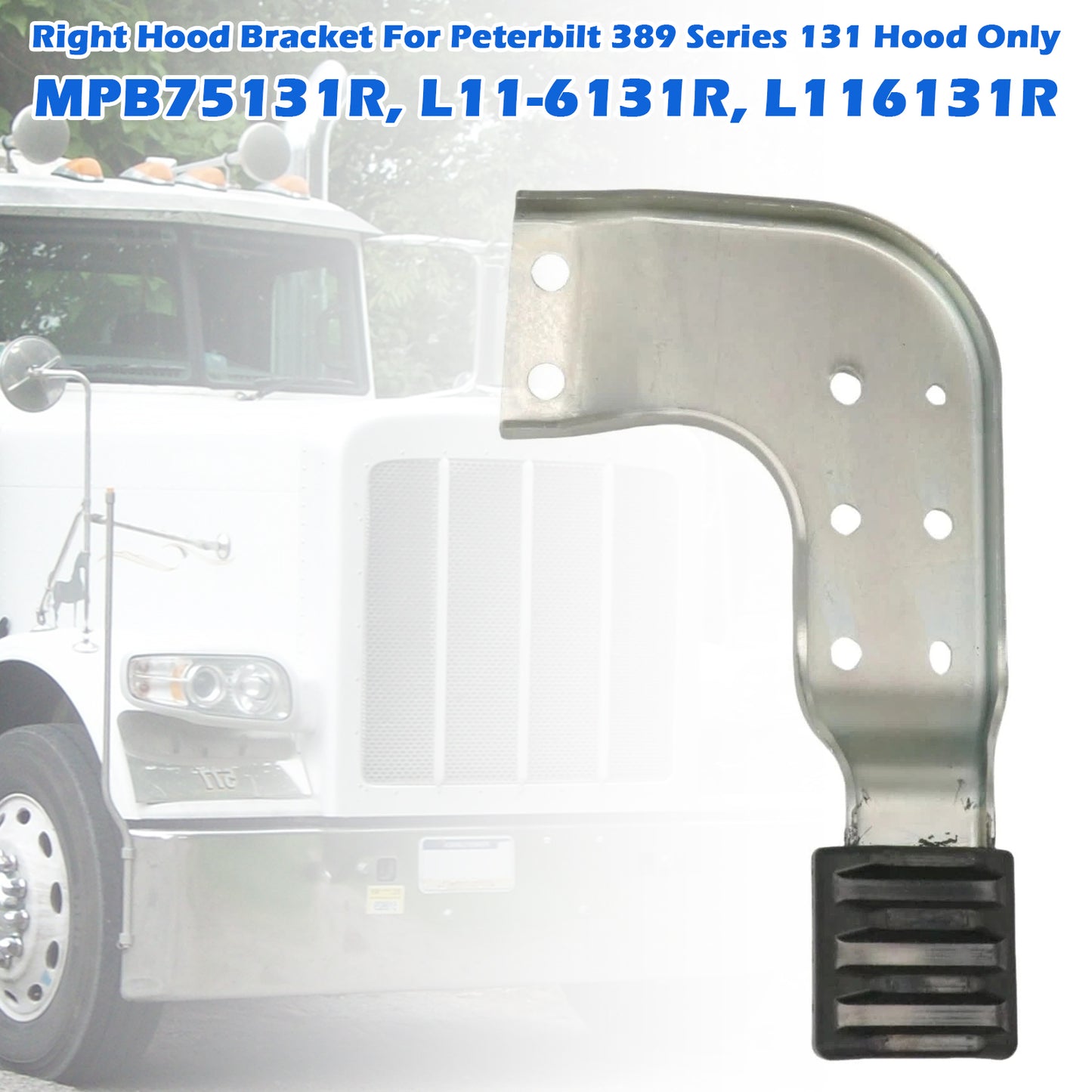 Right Hood Brackets Set Peterbilt 389 131 MPB75131L MPB75131R