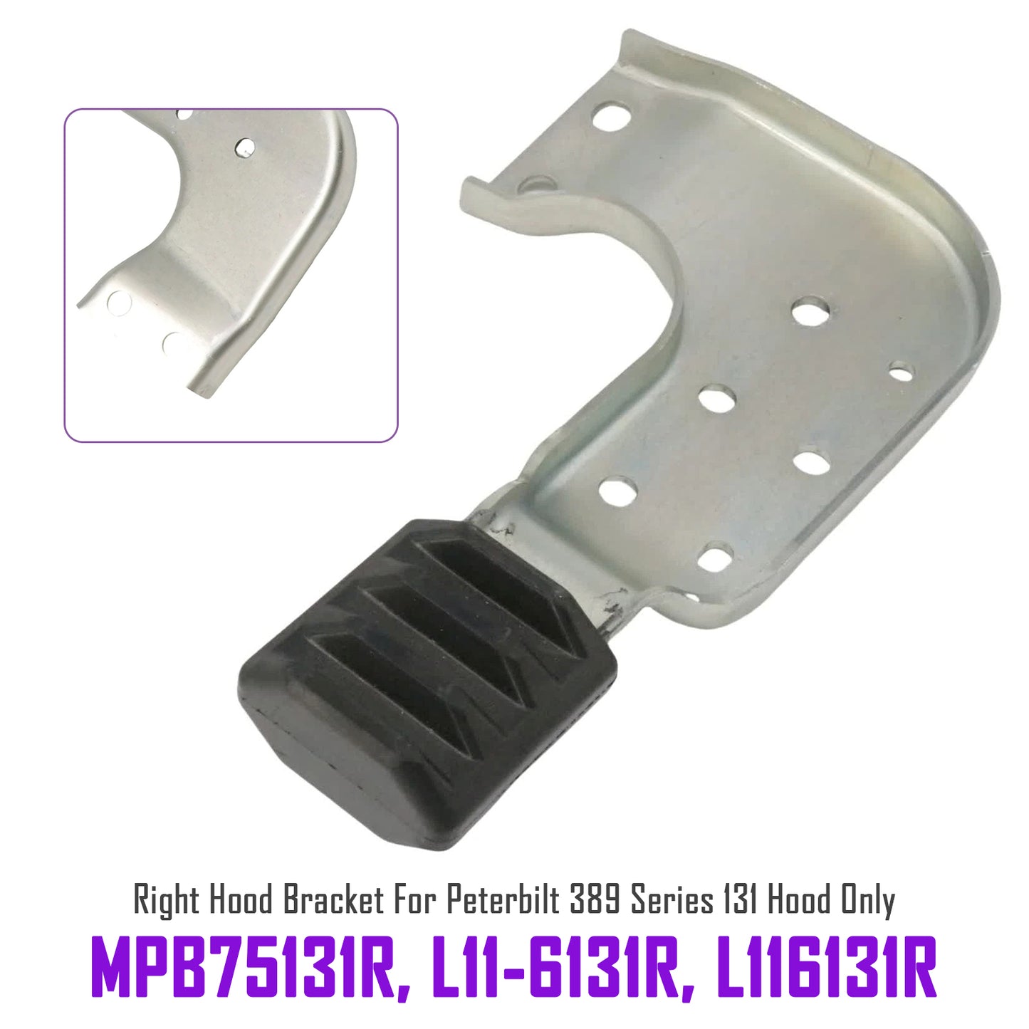 Right Hood Brackets Set Peterbilt 389 131 MPB75131L MPB75131R