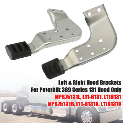Peterbilt 389 131 MPB75131L MPB75131R  Left & Right Hood Brackets Set