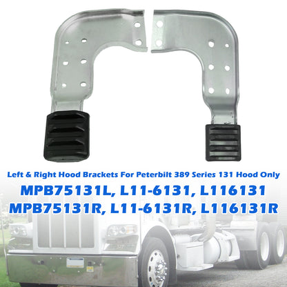 Peterbilt 389 131 MPB75131L MPB75131R  Left & Right Hood Brackets Set