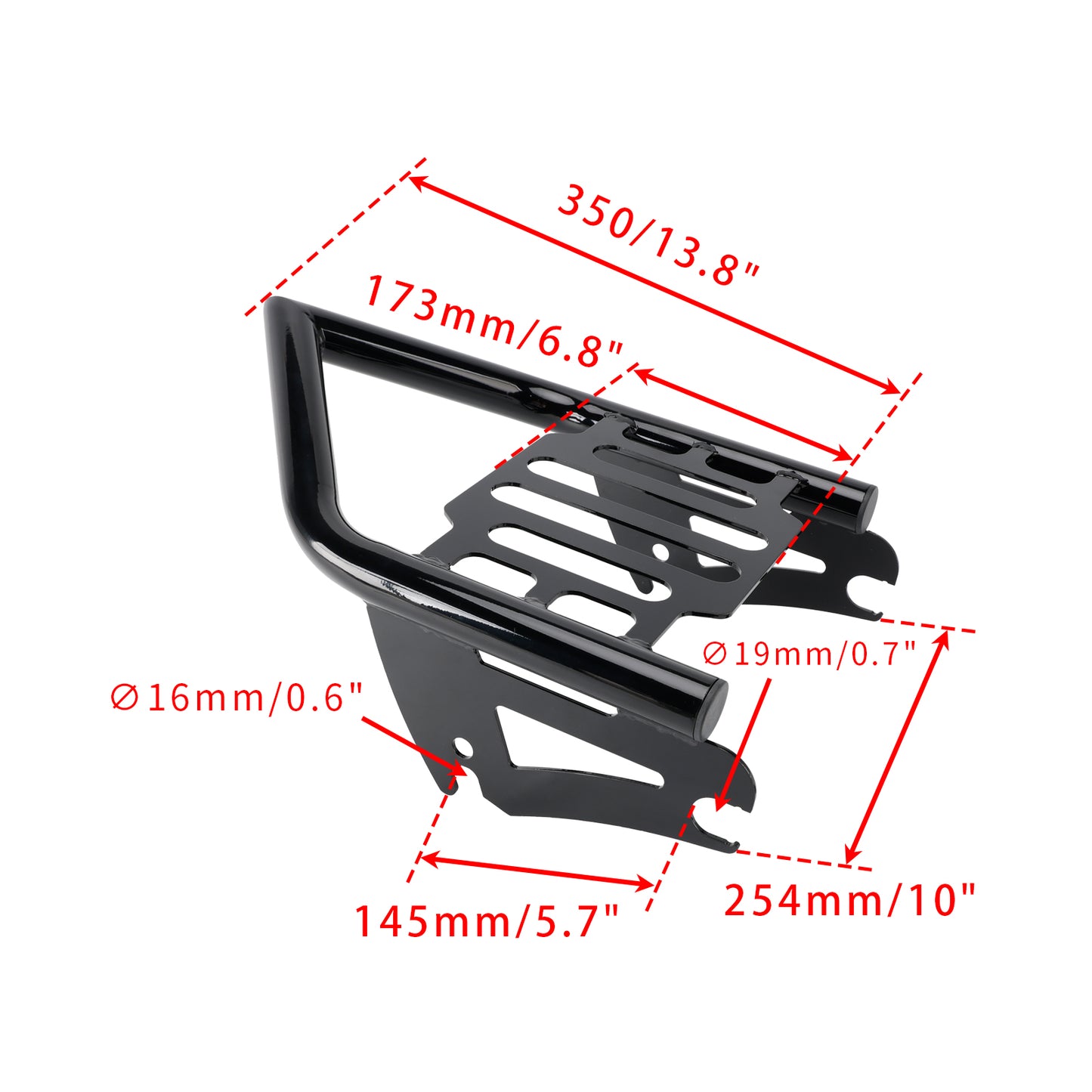 2015-2016 Electra Glide Ultra Classic Low FLHTCUL Detachable Mounting Rear Luggage Rack Carrier Fit