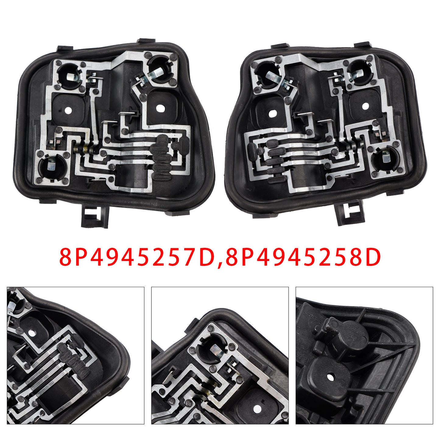 Left+Right Rear Light Bulb Holder 2009-2013(8PA) Audi A3 5 DOOR Sportback 8P4945257D 8P4945258D