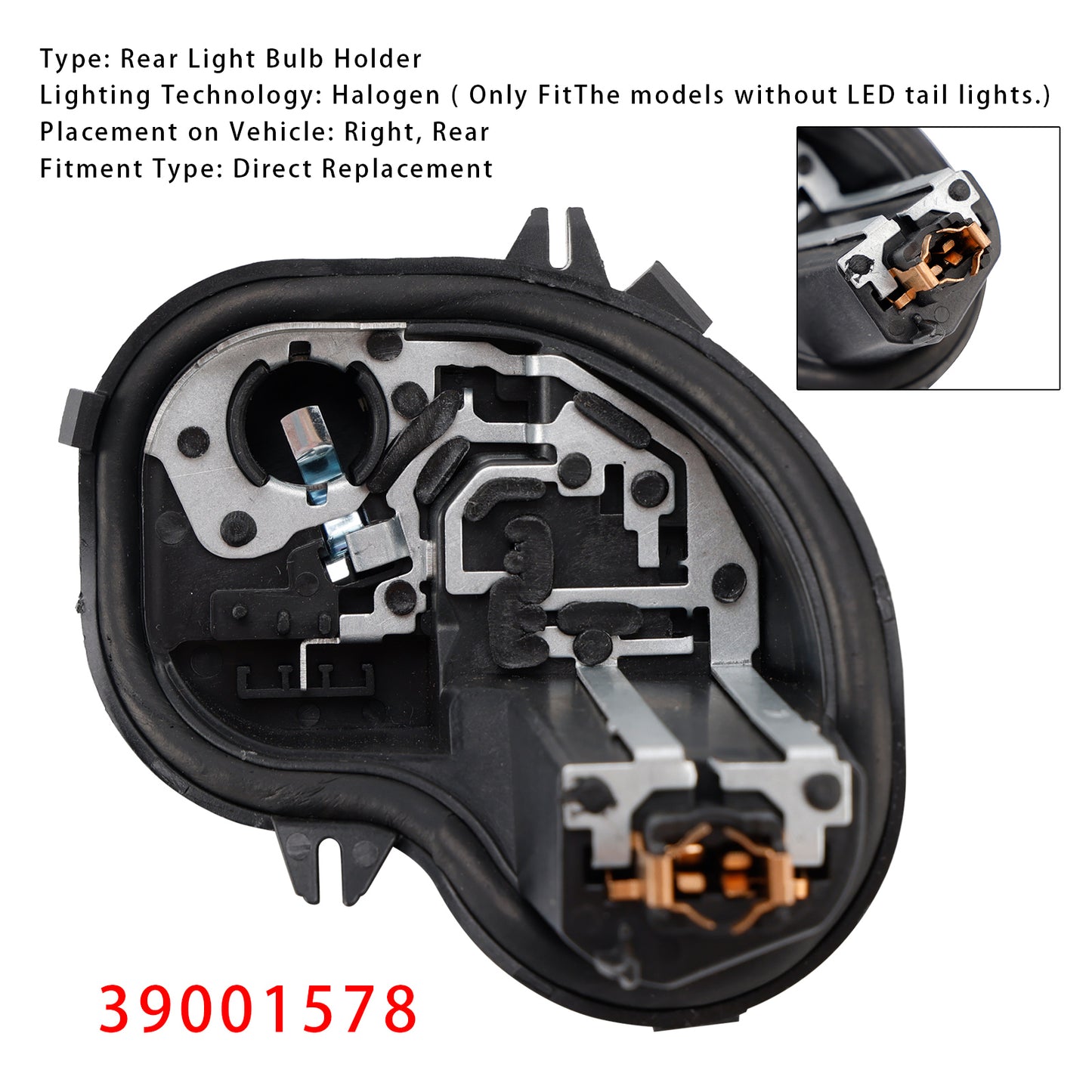 2016-2023 VAUXHALL ASTRA K 5 DOOR HATCHBACK 39001578 Right Rear Light Bulb Holder