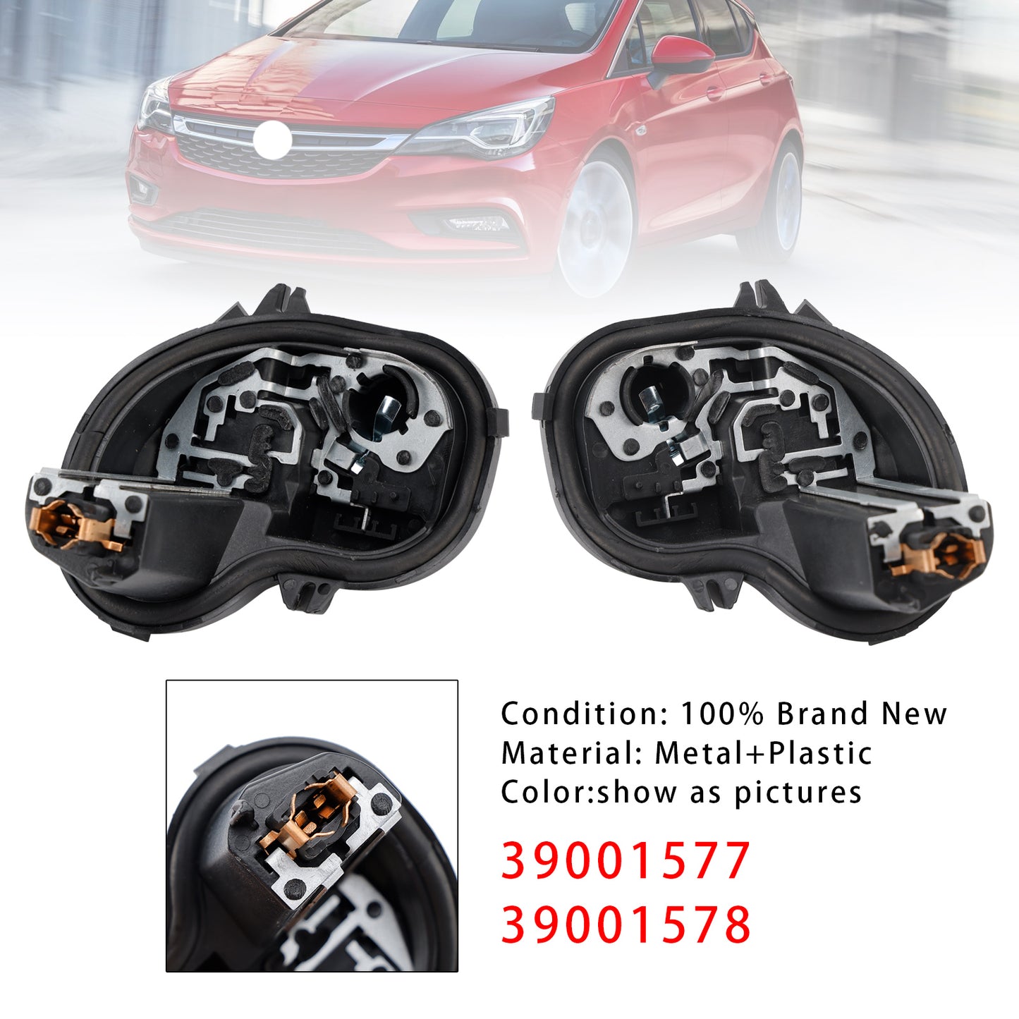 2016-2023 VAUXHALL ASTRA K 5 DOOR HATCHBACK 39001577 39001578 Left+Right Rear Light Bulb Holder