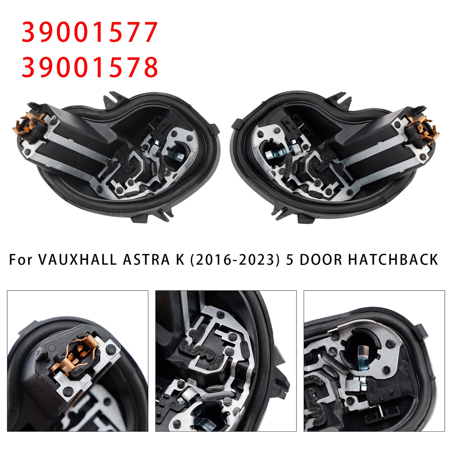 2016-2023 VAUXHALL ASTRA K 5 DOOR HATCHBACK 39001577 39001578 Left+Right Rear Light Bulb Holder