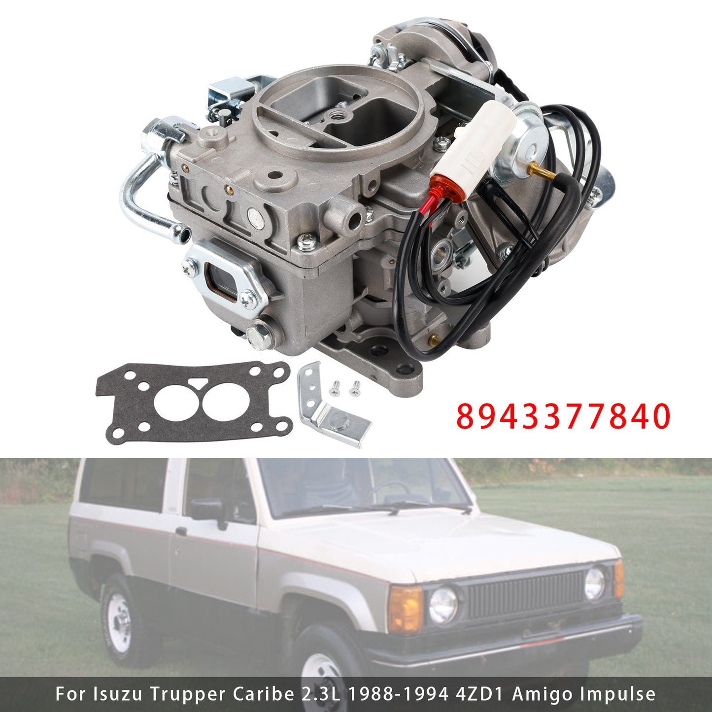2 Barrel Carburetor Isuzu Trupper Caribe 2.3L 1988-1994 4ZD1 Amigo Impulse 8943377840