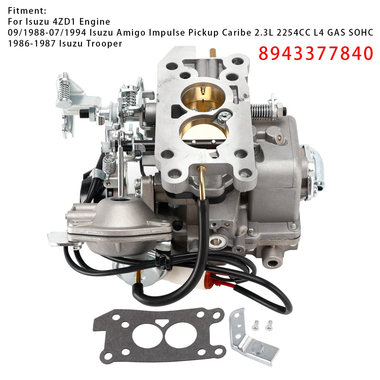 2 Barrel Carburetor Isuzu Trupper Caribe 2.3L 1988-1994 4ZD1 Amigo Impulse 8943377840