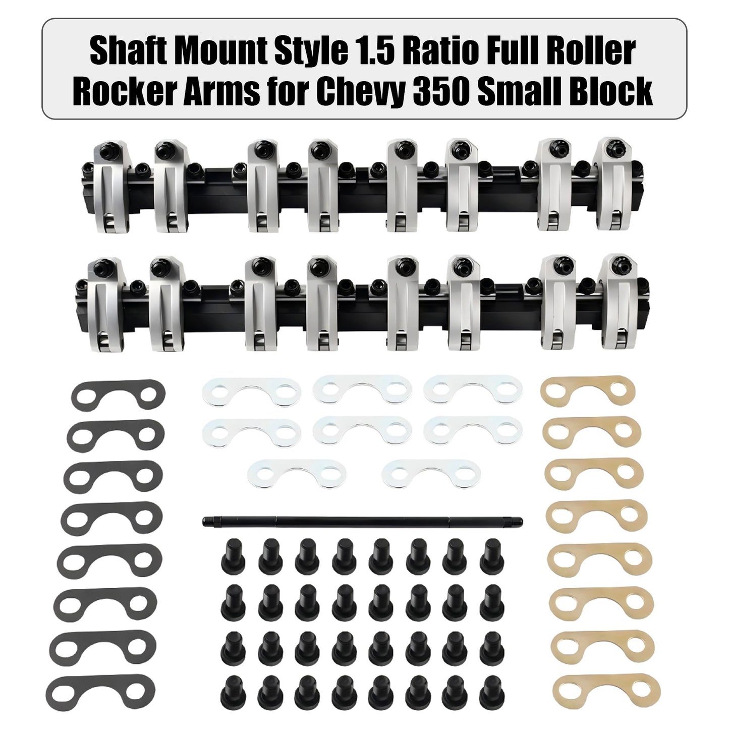 Shaft Mount Style 1.5 Ratio Full Roller Rocker Arms Chevy 350 Small Block