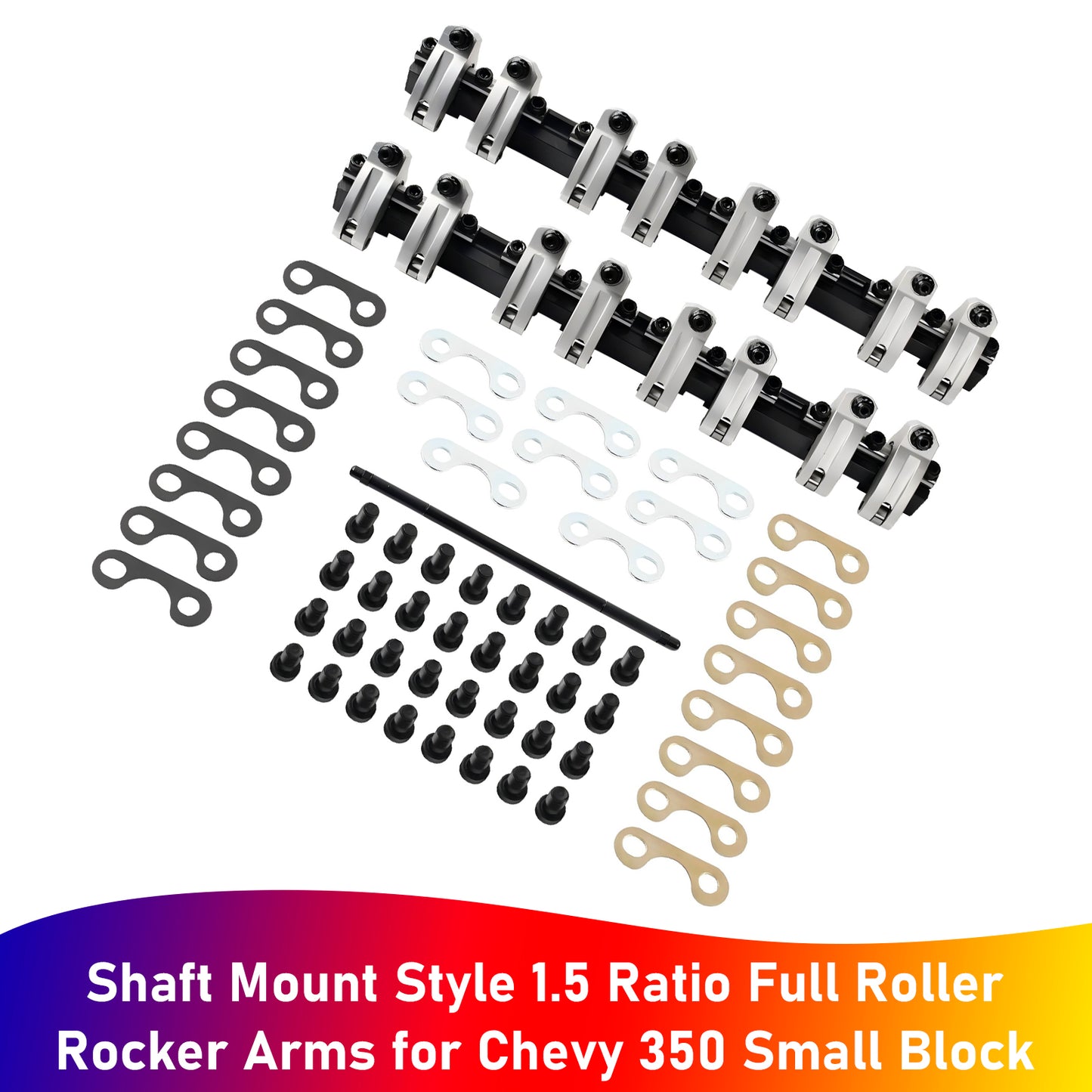 Shaft Mount Style 1.5 Ratio Full Roller Rocker Arms Chevy 350 Small Block