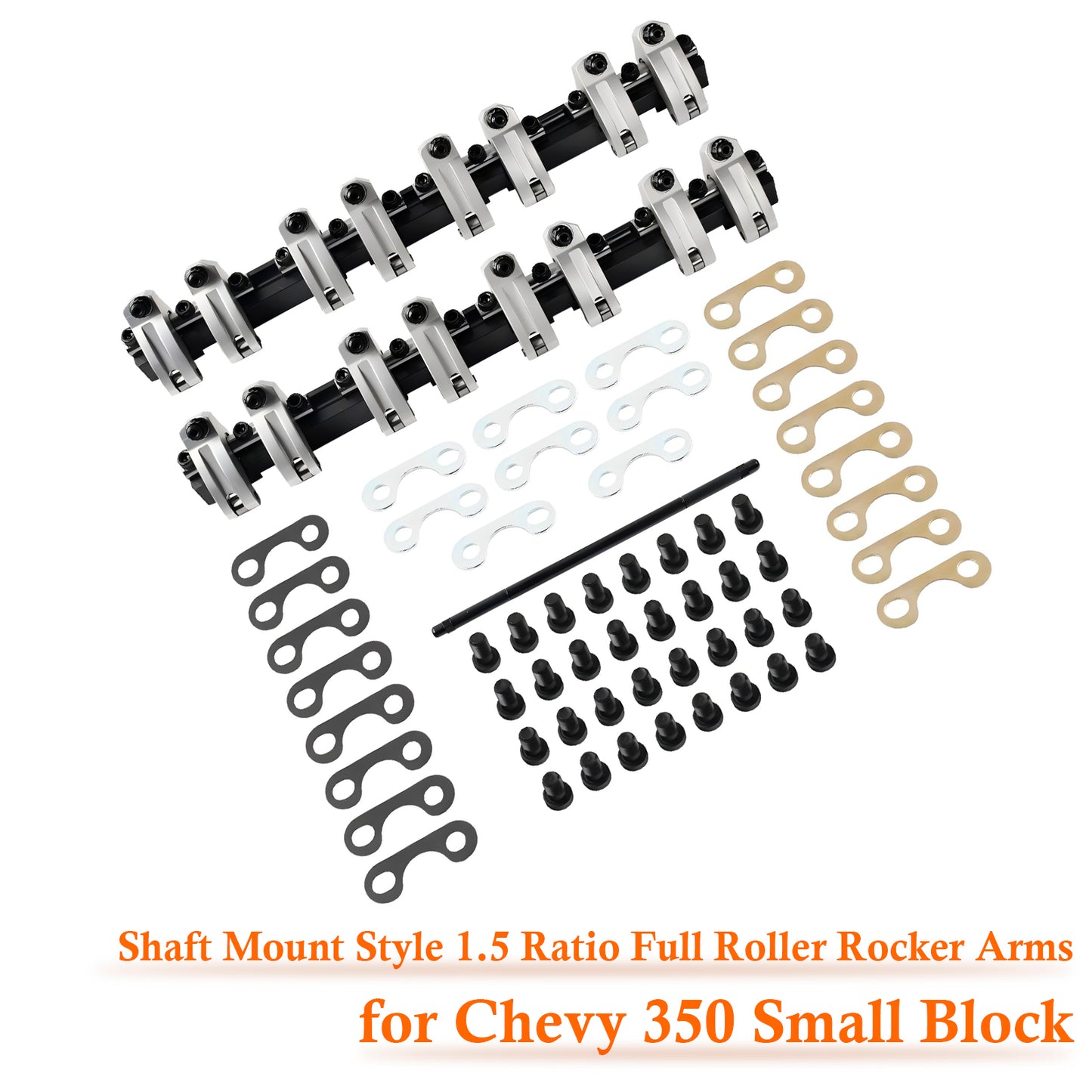 Shaft Mount Style 1.5 Ratio Full Roller Rocker Arms Chevy 350 Small Block