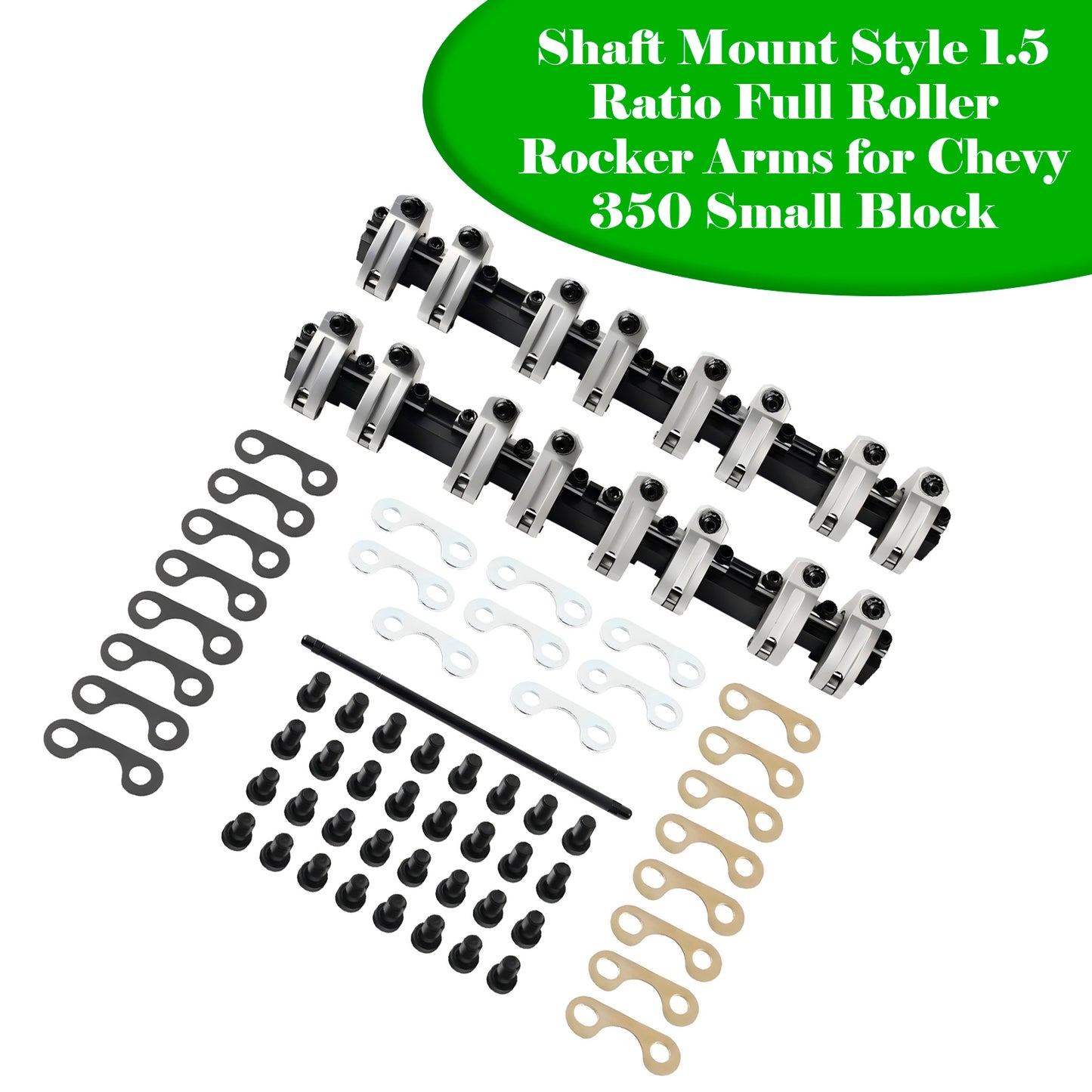 Shaft Mount Style 1.5 Ratio Full Roller Rocker Arms Chevy 350 Small Block