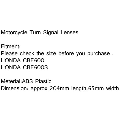 2 X Motorcycle Turn Signals Light Lenses For HONDA CBF600/CBF600S All Years B Champoo