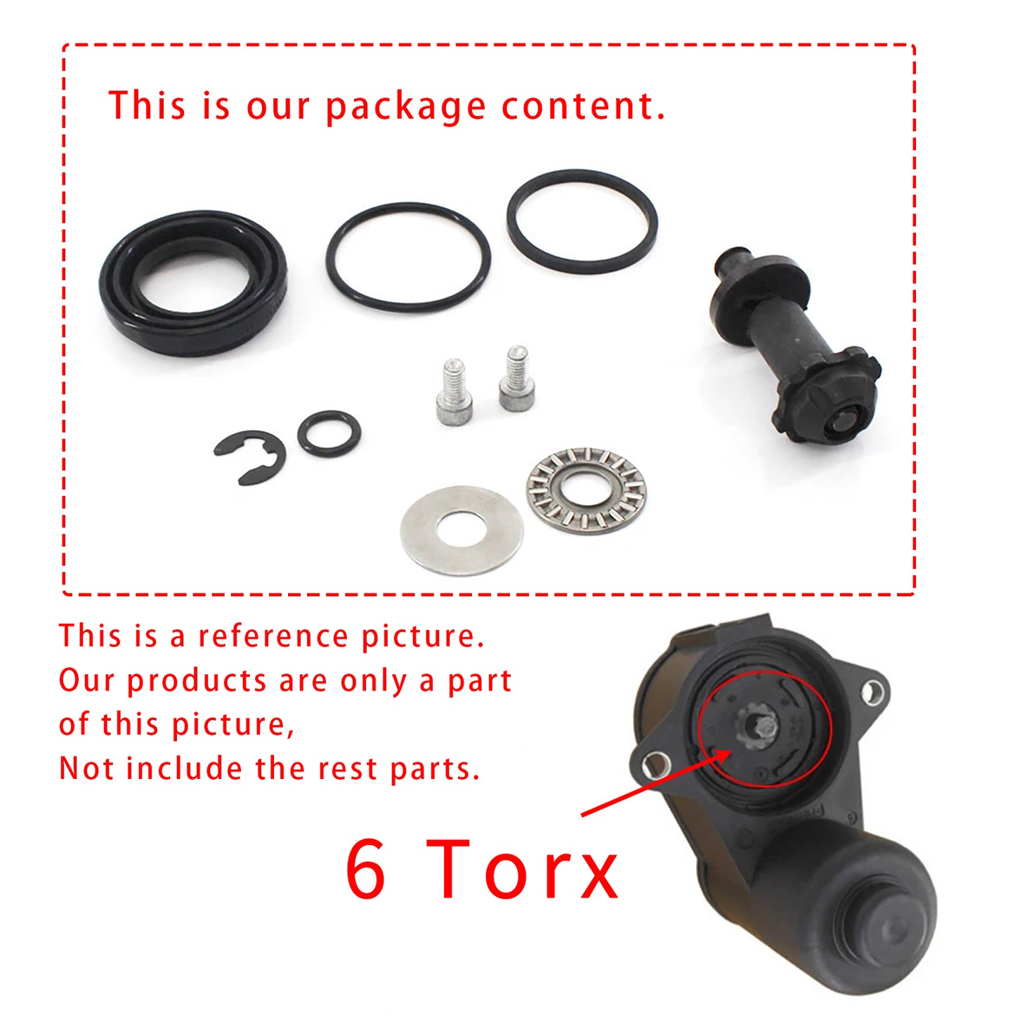 Audi VW Passat 32332082 6 Torx Parking Rear Brake Caliper Motor Repair Kit