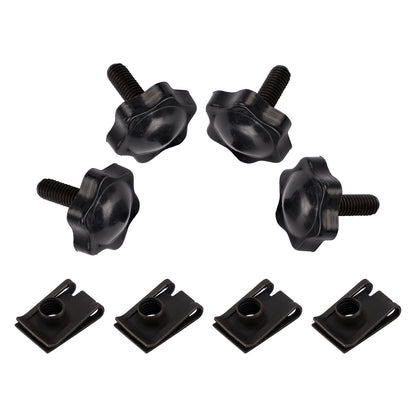 1993-2018 Touring 4 Pack Saddlebag Theft Deterrent Kit Fasteners Bolts Clips