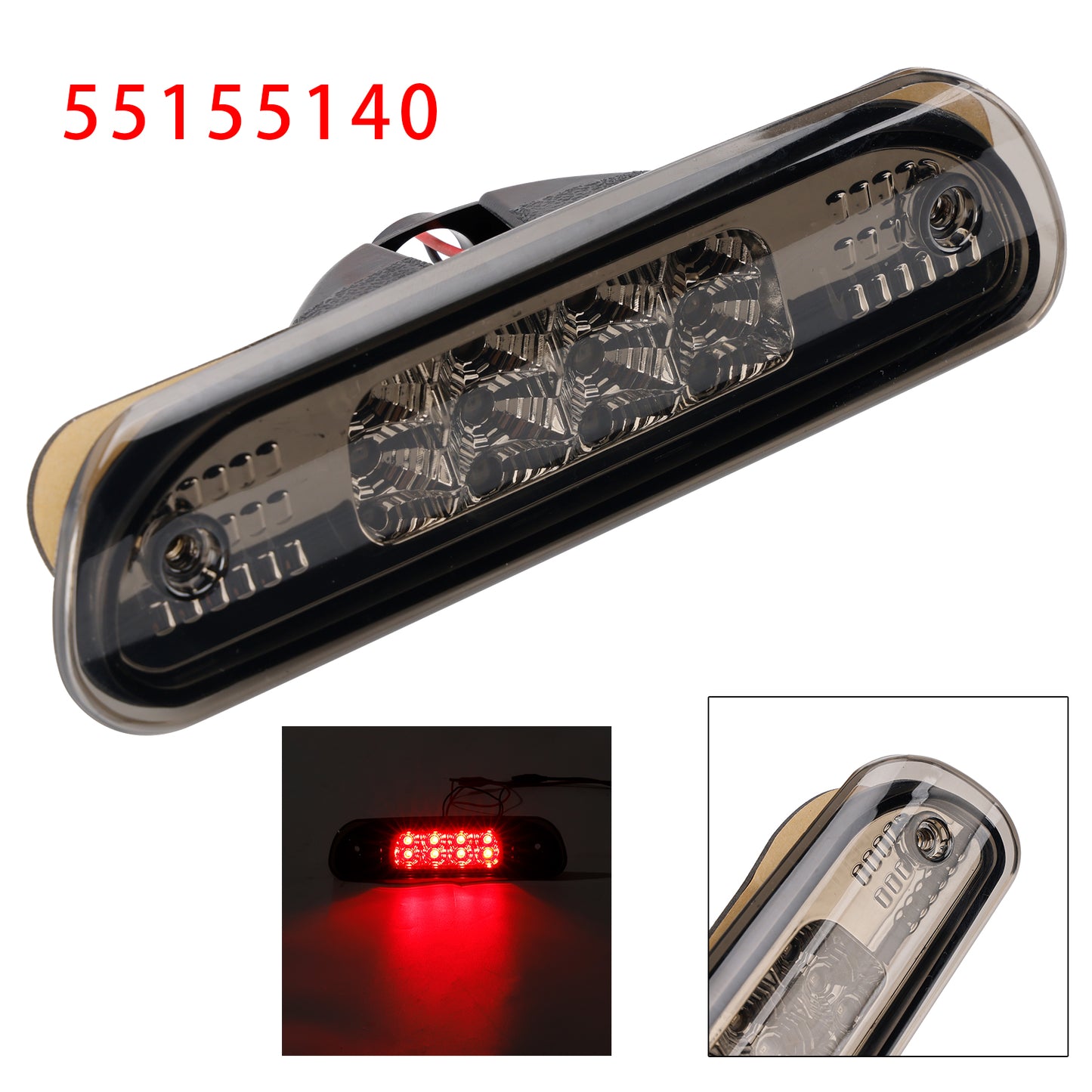 Jeep Grand Cherokee 1999-2004 Smoked 55155140 LED Third Brake Light Stop Lamp