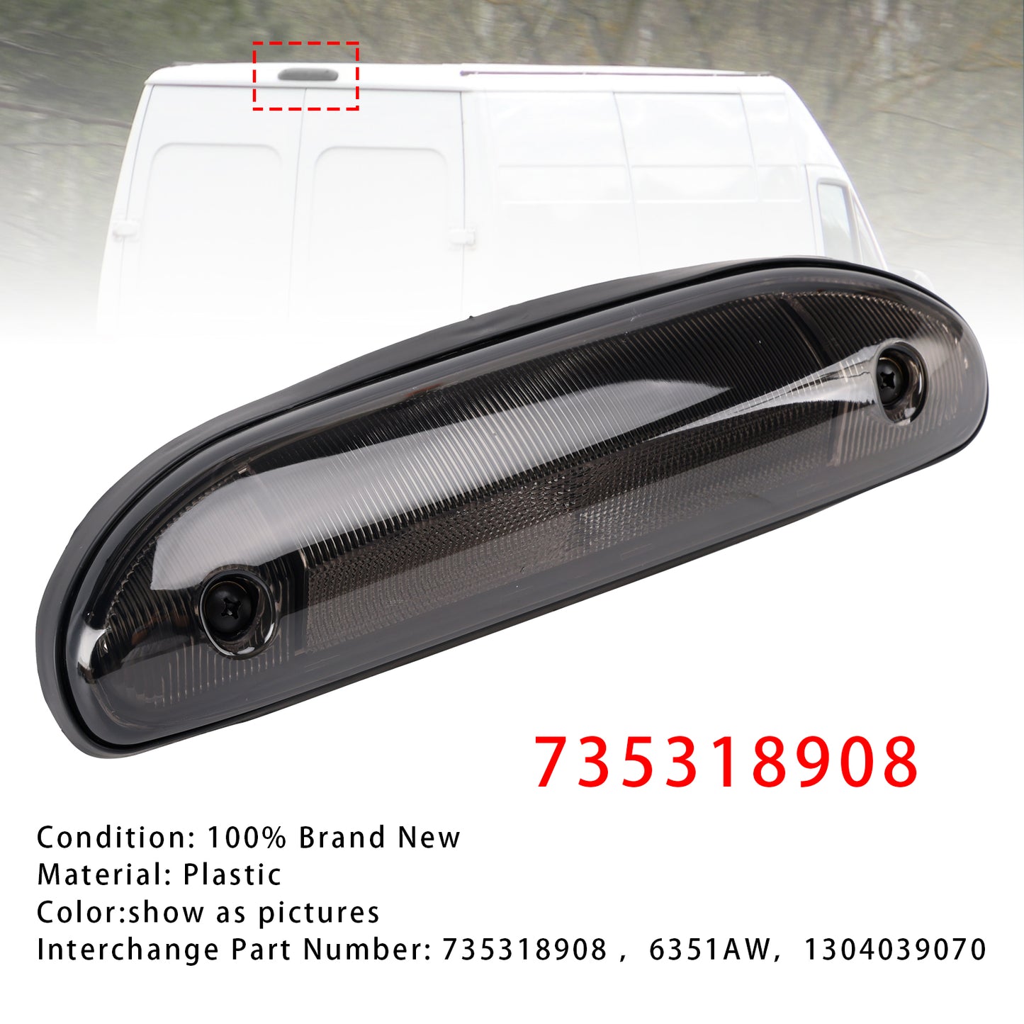 Ducato 244 Citroën Jumper Smoked 735318908 LED Third Brake Light Stop Lamp