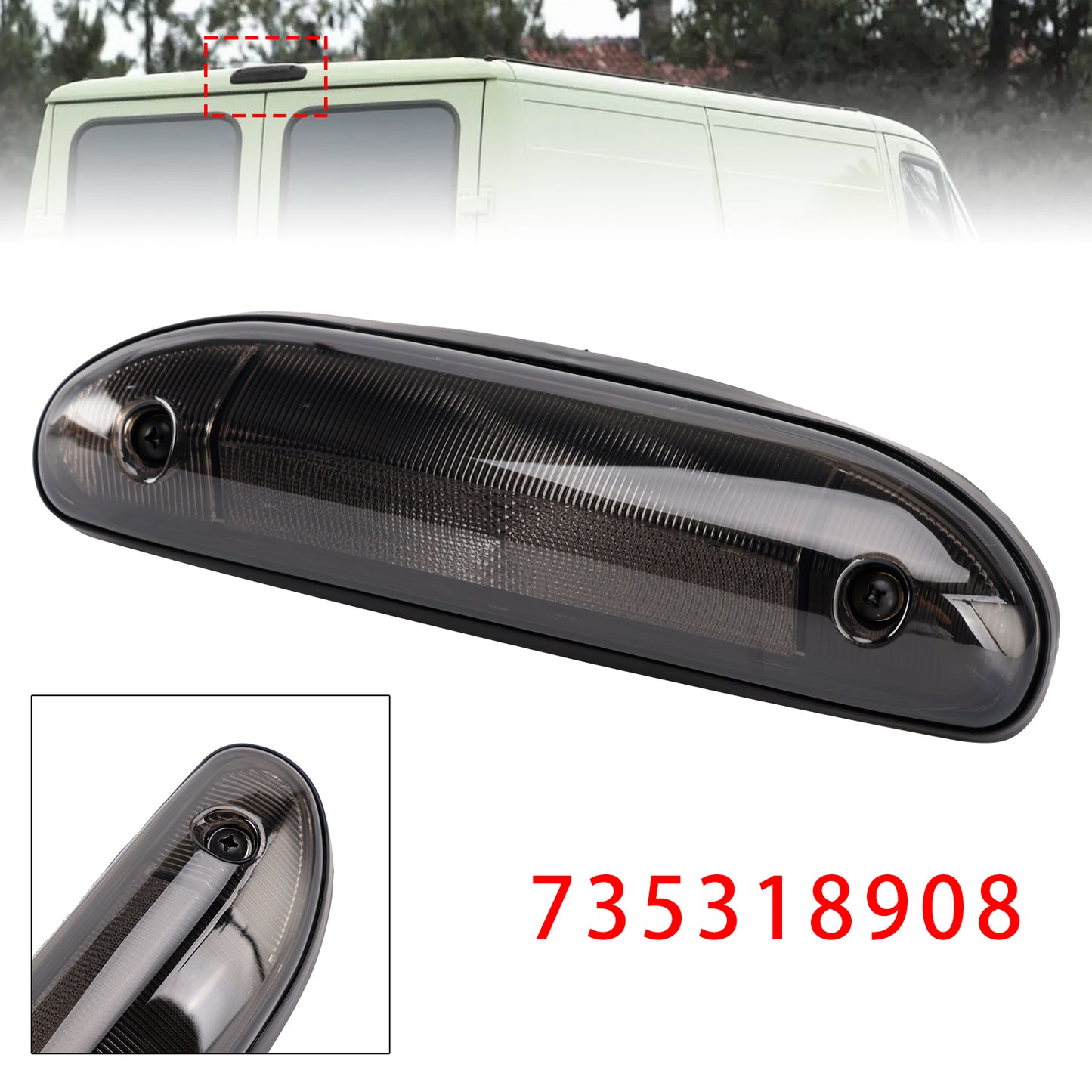 Ducato 244 Citroën Jumper Smoked 735318908 LED Third Brake Light Stop Lamp