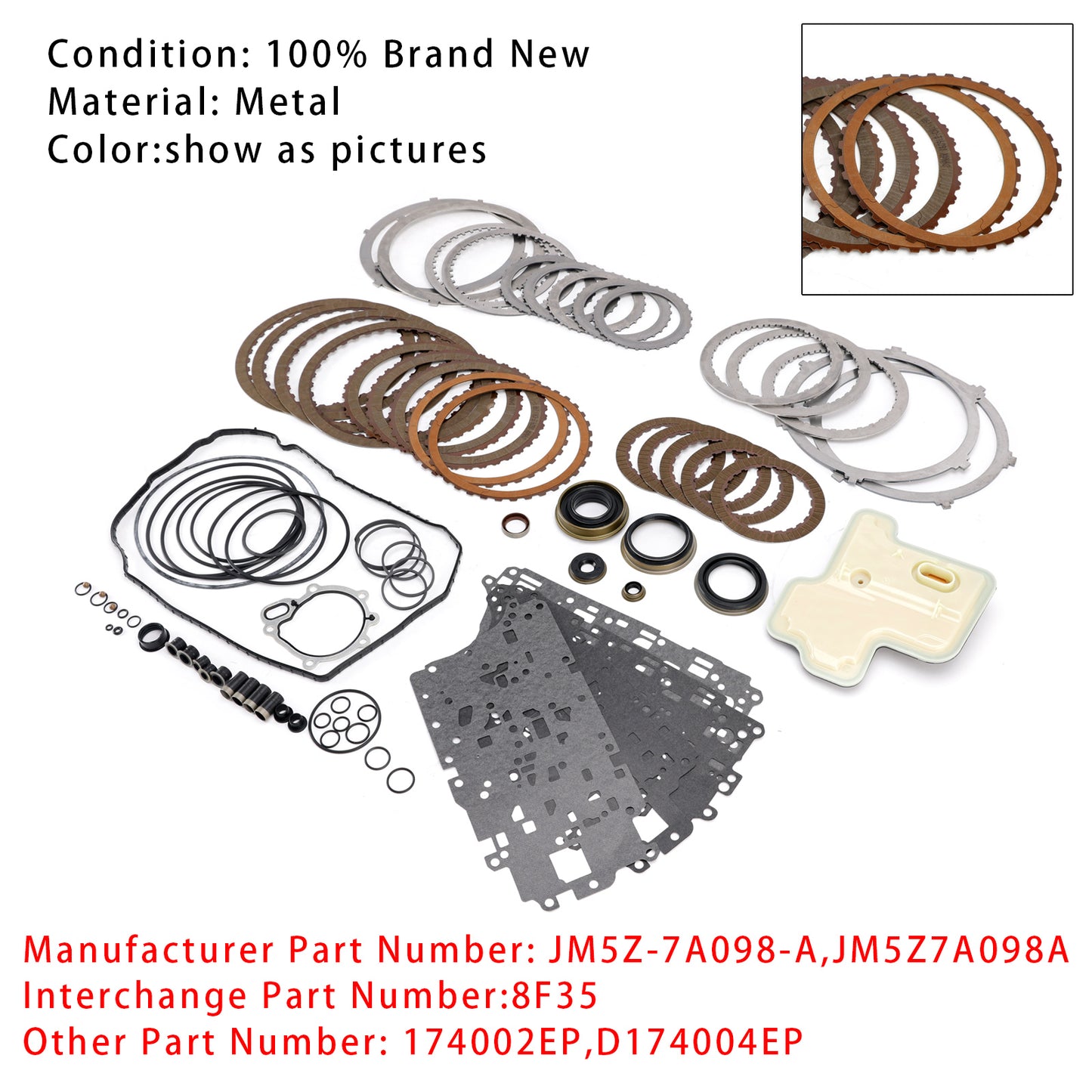 2019-2023 8F35 JM5Z7A098A Transmission Rebuild Kit