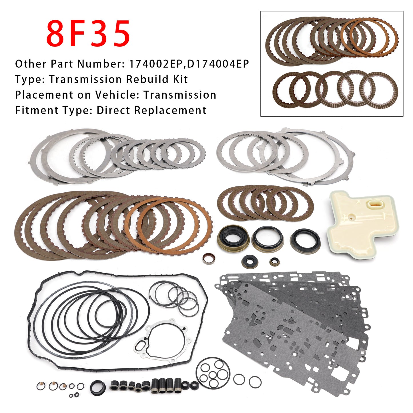 2019-2023 8F35 JM5Z7A098A Transmission Rebuild Kit