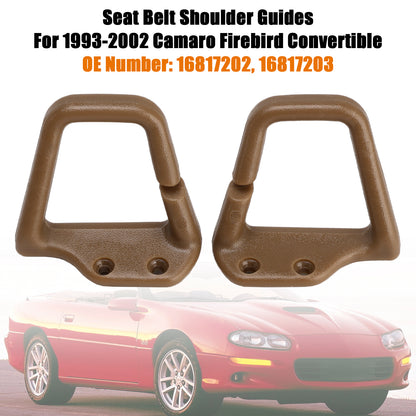 Tan Seat Belt Shoulder Guides 1993-2002 Camaro Firebird Convertible HT7203/7202