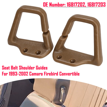 Tan Seat Belt Shoulder Guides 1993-2002 Camaro Firebird Convertible HT7203/7202
