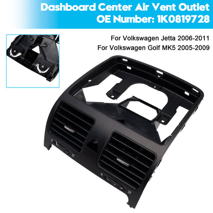 2005-2009 VW Jetta MK5 1K0819728 Dashboard Center Air Vent Outlet