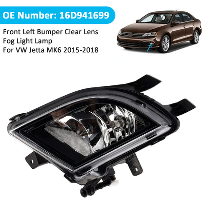 VW Jetta MK6 2015-2018 16D941699 Front Left Bumper Clear Lens Fog Light Lamp (Copy)