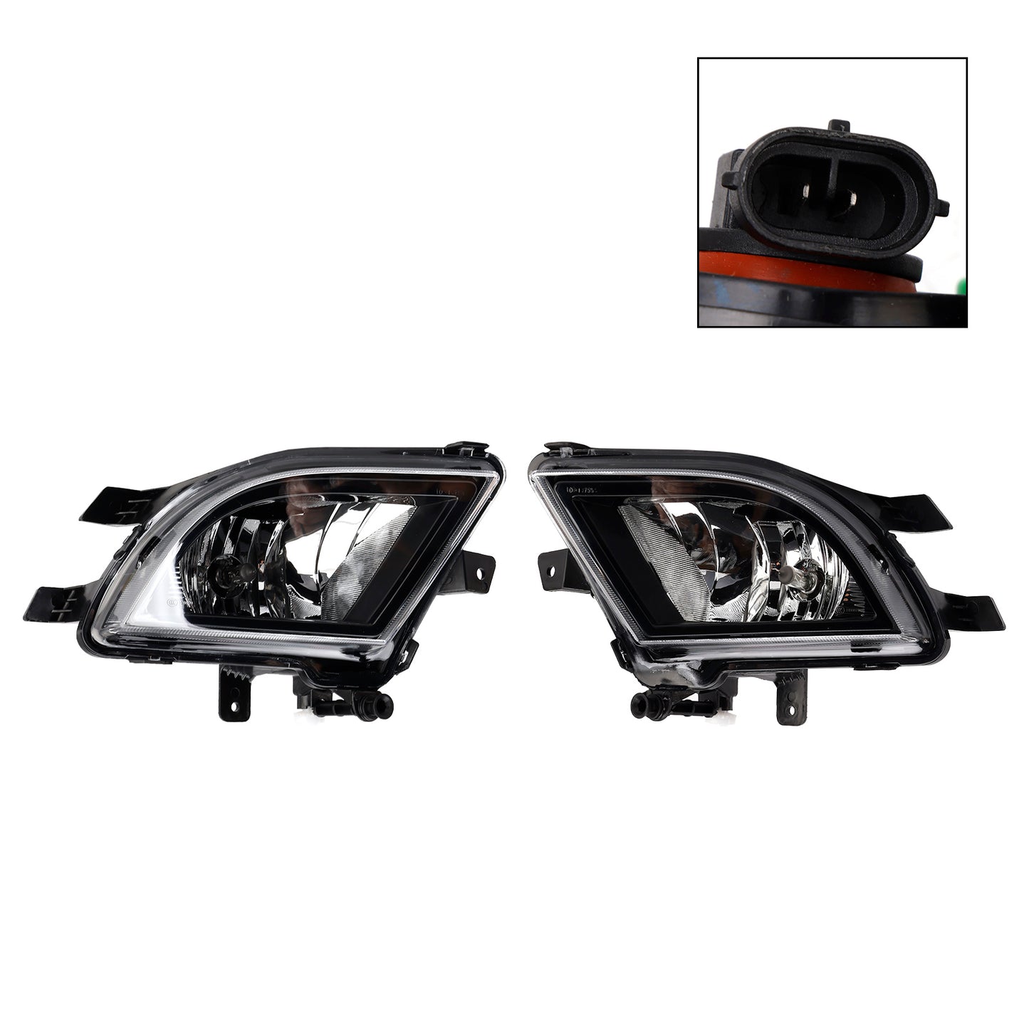 2015-2018 VW Volkswagen Jetta 16D941699 Pair Front Bumper Clear Lens Fog Light Lamp