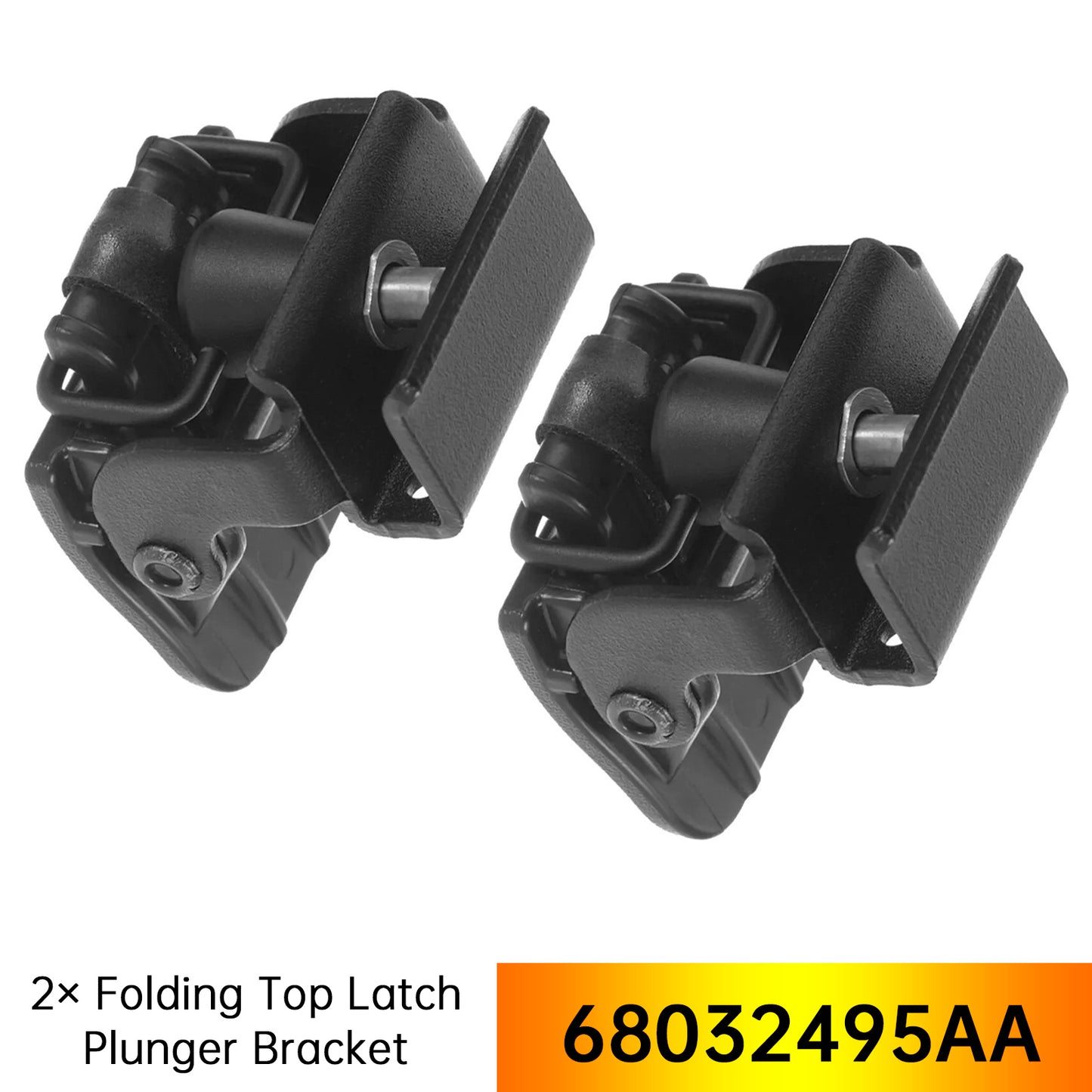 2PCS Folding Top Latch Plunger Bracket 68032495AA for Jeep Wrangler 2007-2018