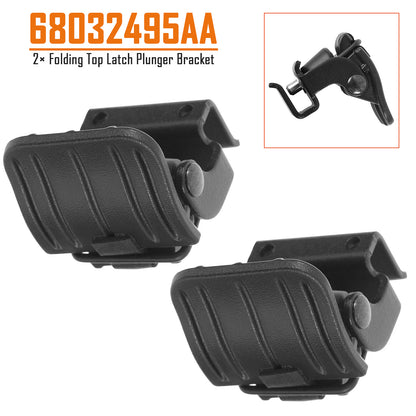 2PCS Folding Top Latch Plunger Bracket 68032495AA for Jeep Wrangler 2007-2018