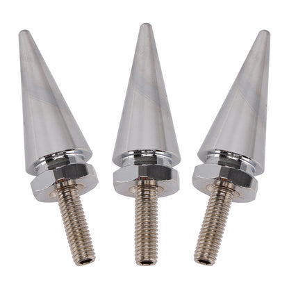 2010-2012 Street Glide CVO/SE FLHXSE 3x Spike Windshield Bolts in Silver