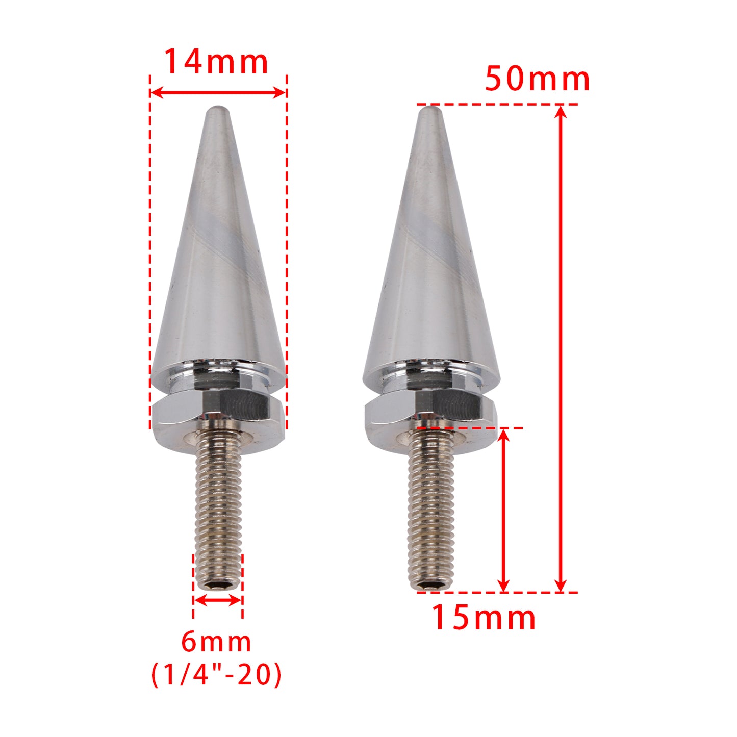 2010-2012 Street Glide CVO/SE FLHXSE 3x Spike Windshield Bolts in Silver