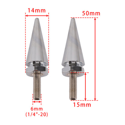 2020-2022 Tri Glide Ultra Classic CVO/SE FLHTCUTGSE 3x Spike Windshield Bolts in Silver