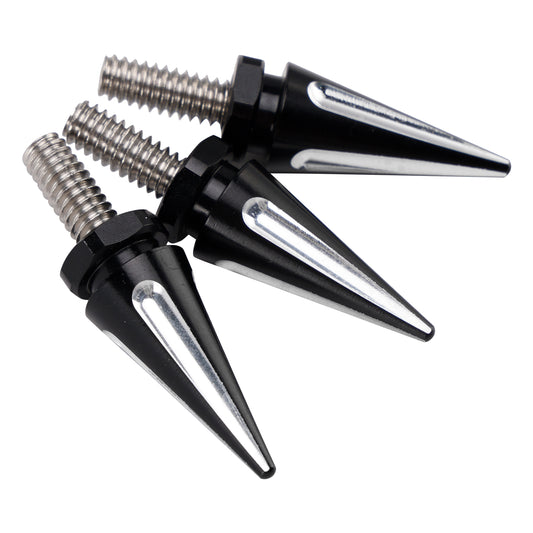 '96-'13 Street Glide Electra Glide Touring 3x Black Spike Windshield Bolts