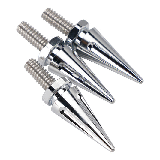 '96-'13 Street Glide Electra Glide Touring 3x Silver Spike Windshield Bolts